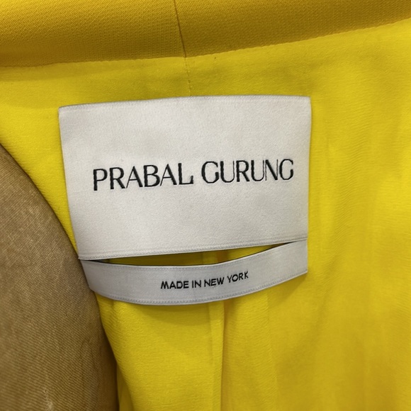 *SOLD* Prabal Gurung Tulip-sleeve Crepe Blazer In Yellow ss19 - Picture 11 of 11